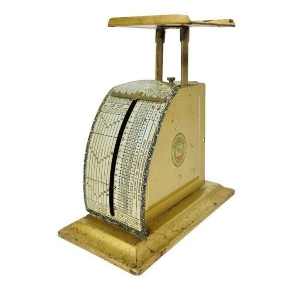 Antique Chicago Pelouze Columbian 1903 Table-top Foreign Letters Postal Scale